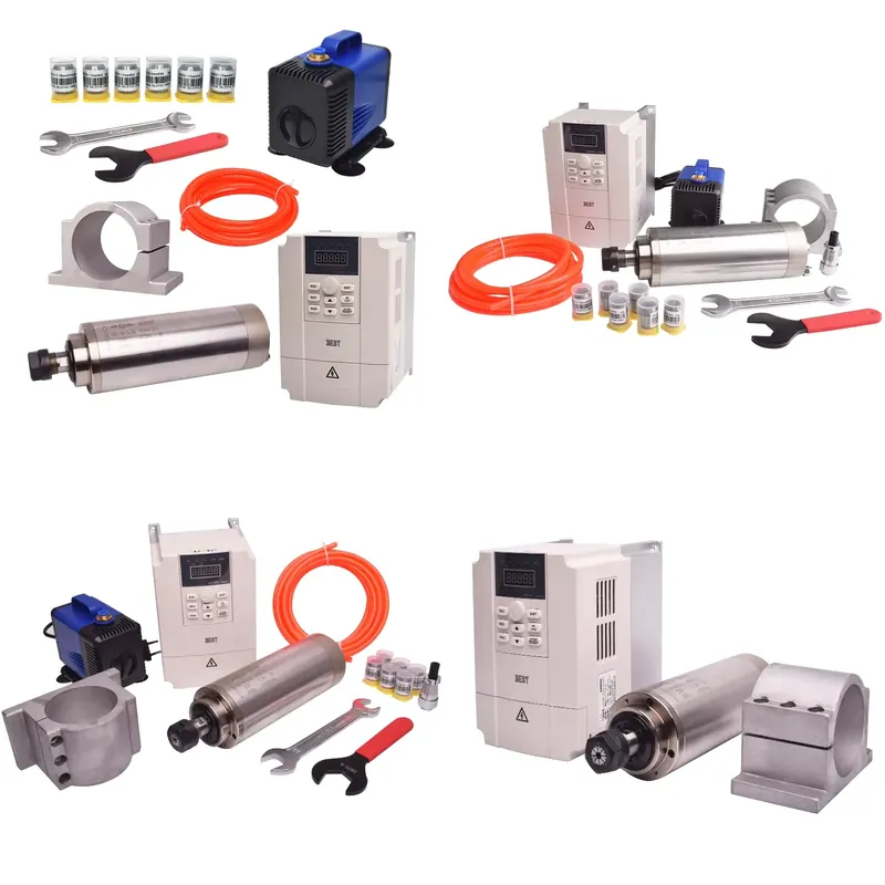 2.2Kw Water Cooled Spindle Kit Vfd - Conjunto de Spindle Refrigerado a Água