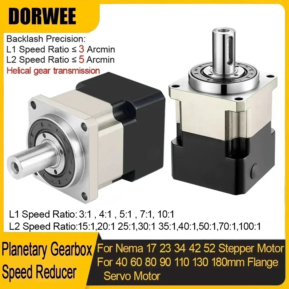 Planetary Gearbox Reducer Nema 23 34 - Redutor de Velocidade com Engrenagem Helicoidal