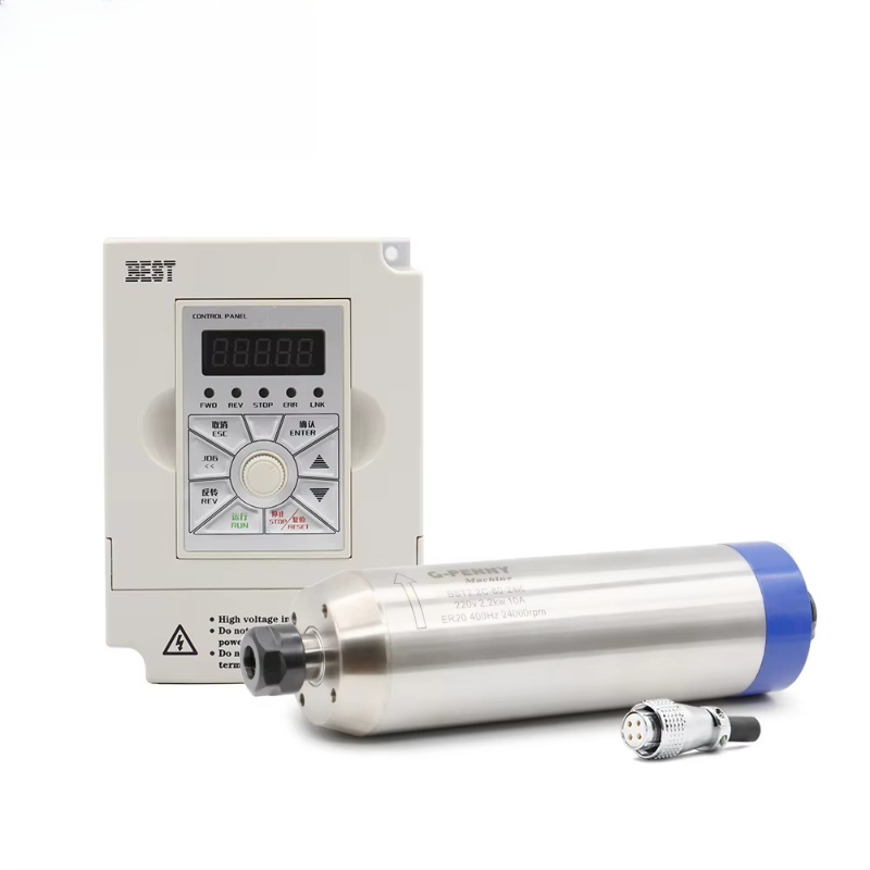 Kit de Motor Spindle Refrigera - 2.2Kw Water Cooled Spindle Kit Vfd avaliação e preço